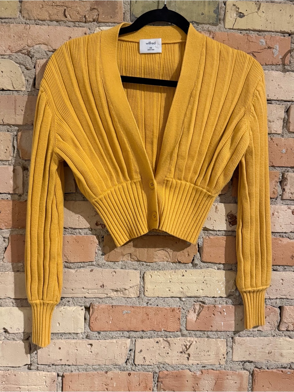 Wilfred Thais mustard cardigan sweater